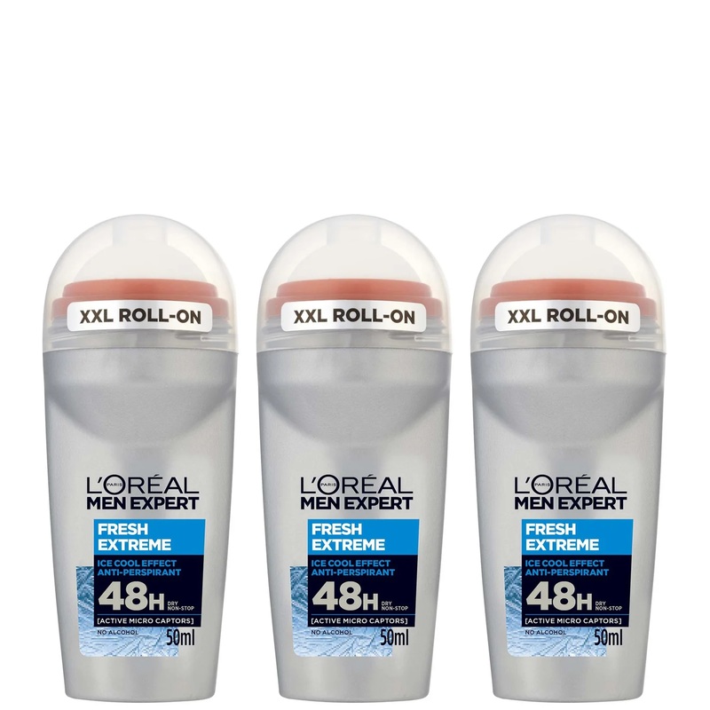 L'Oral Paris Men Expert Fresh Extreme Deodorant Roll-On (50ml) Trio